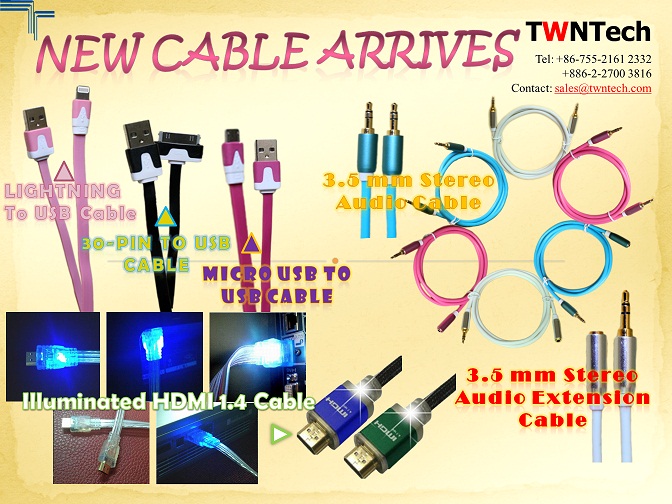 New Arriving Cables: Audio & HDMI & USB to Micro USB Cable
