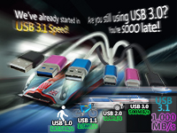 USB 3.0 Is Soooo Slow! Come on to Catch USB 3.1 Speed!