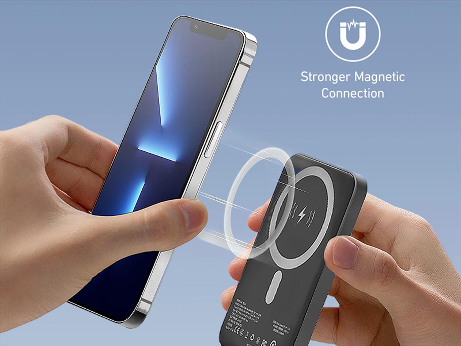 TWNT-MS15 Super Mini, Lightweight, Ultra-Slim, Palm-Sized Magnetic Power Bank 2 options available 5000mAh/1W mAh
